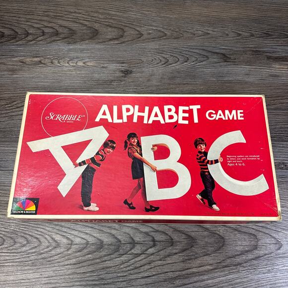 VTG 1972 Scrabble Alphabet Game by Selchow & Righter Co. Family Night Board Game - Picture 2 of 6